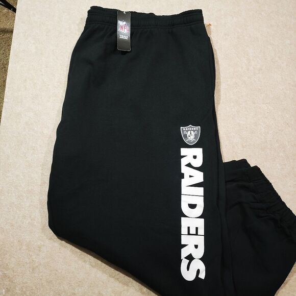NFL Team Apparel Las Vegas Raiders Fleece Sweatpants Mens #5 - Picture 1 of 6